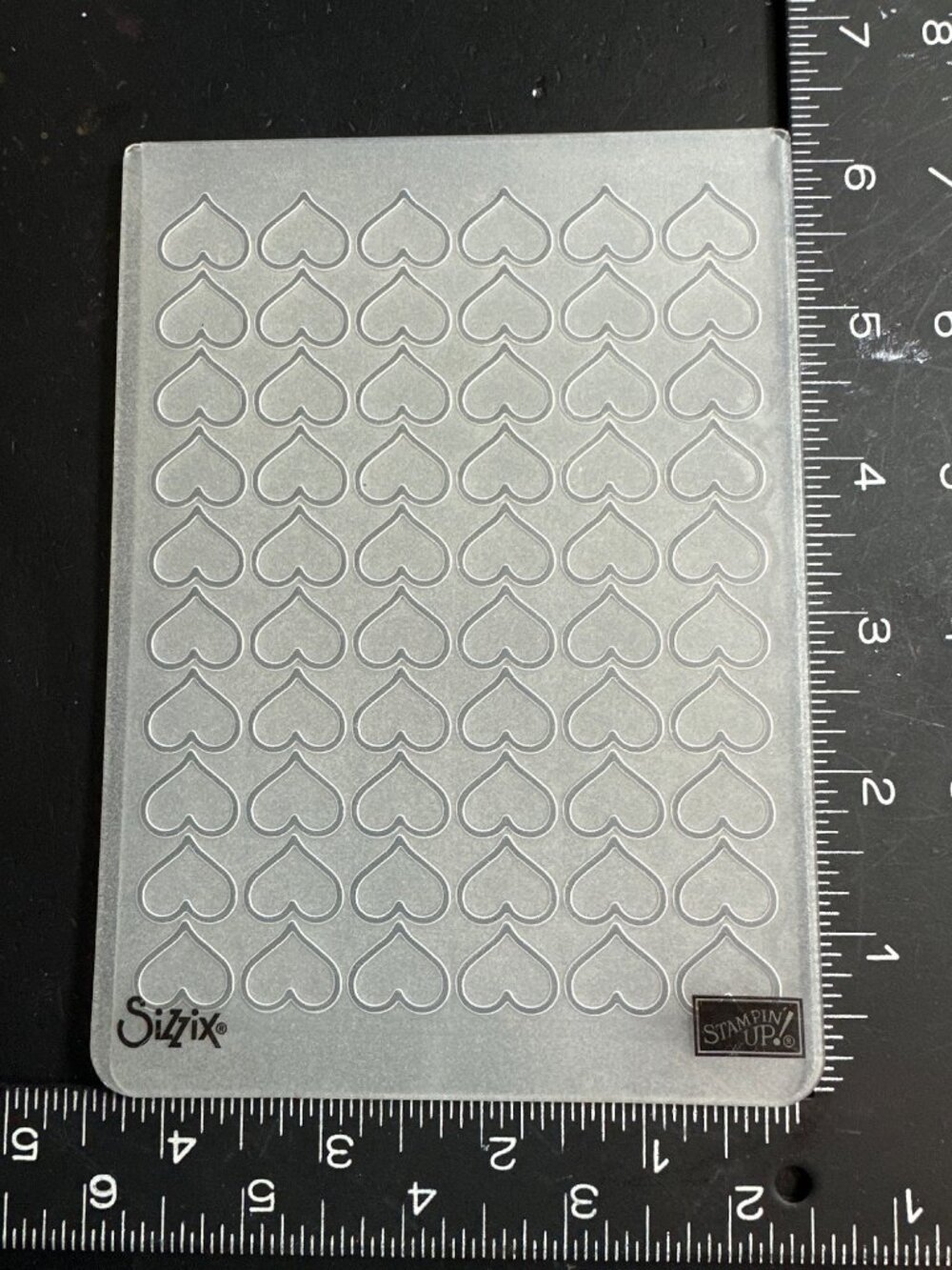 Stampin' Up Heart Background Embossing Folder Sizzix